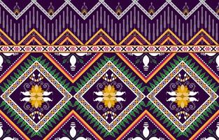 Ethnic abstract ikat art. Seamless pattern in tribal, folk embroidery,  and Mexican style. Aztec geometric art ornament print.Design for carpet. vector