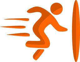 a 3D icon fast running vector