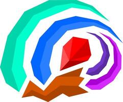 an abstract logo design vector