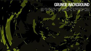 Grunge abstract background green color design. template banner blank splatter. vector illustration.