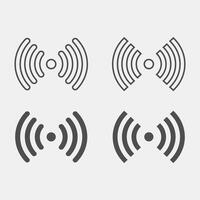 Wifi icon or sign for remote internet access. Wifi icon vector, wireless internet sign vector