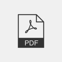 PDF file format vector icon. PDF file download symbol.