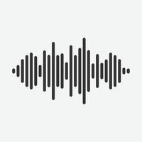 Sound wave icon for voice recognition in virtual assistant, speech sign. vector