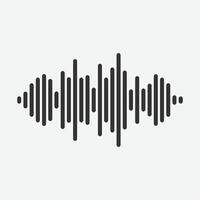 Sound wave icon for voice recognition in virtual assistant, speech sign. vector