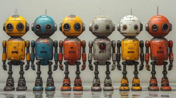 AI Generated A collection of robots photo