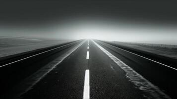 AI generated Empty asphalt road highway background, Generative photo