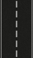 asfalto la carretera carril, sin costuras modelo vertical vacío negro cemento la carretera autopista con punteado línea parte superior ver fondo, vector ilustración tráfico ruta, dirección y navegación