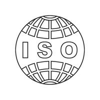 ISO symbol icon vector