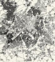 vector ciudad la carretera mapa de cano, Nigeria