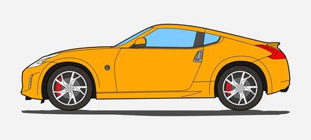 Nissan Z Coupe car side view vector