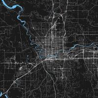 ciudad mapa de Spokane, Washington, Estados Unidos vector