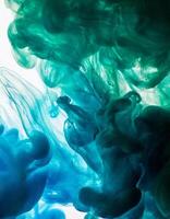 Color drop in water. Colorful ink in water. Abstract background photo