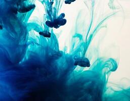 Color drop in water. Colorful ink in water. Abstract background photo