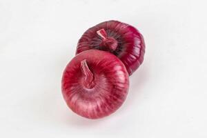 Ripe violet onion for cooking photo