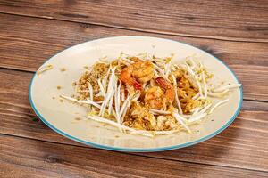 Pad thai - noodle with shrimps photo