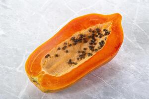 Sweet and juicy tropical papaya photo