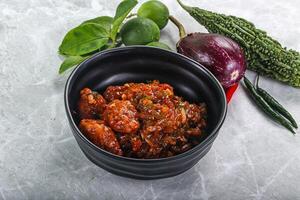 Chinese cuisine - Chicken manchurian gravy photo