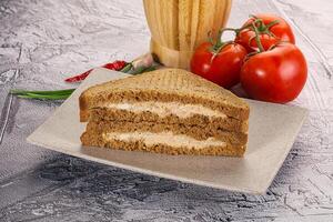 Club sandwich with Tuna fish photo