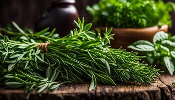 AI generated Fresh Herbs Aromatic and Flavorful photo