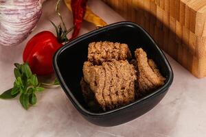 Liver Pate spread in the bowl photo