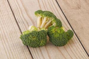 Raw ripe green broccoli cabbage photo