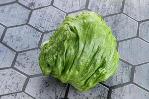 Natural organic iceberg salad cabbage photo