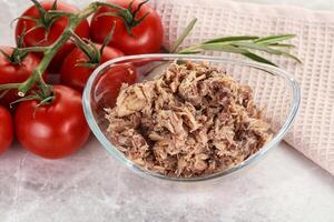 Canned tuna fish for salad photo