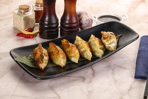 Fried Japanese stuffed dumplings - Gyoza photo