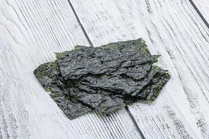 Korean nori seaweed chips heap photo