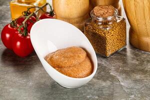 Cod fish roe snack in the bowl photo