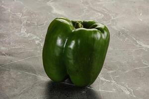 Raw green Bulgarian bell pepper photo