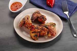 Buffalo grilled chicken wings barbecue photo