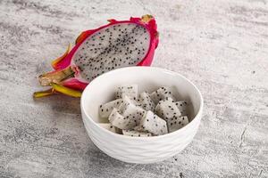 Dragon fruit Pitahaya in the bowl photo