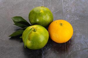 Fresh ripe sweet juicy mandarins photo