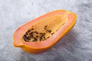 Sweet and juicy tropical papaya photo