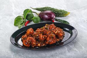 Chinese cuisine - Chicken manchurian gravy photo