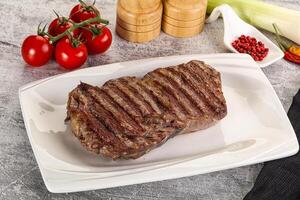 Rib eye steak grilled beef photo