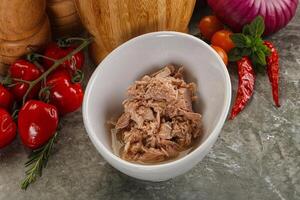 Canned tuna fish for salad photo