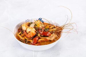 Thai traditional Tom Yum soup photo