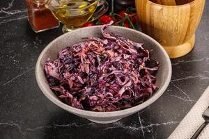 Coleslaw salad with cabbage and carrot photo