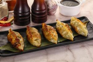 Fried Japanese stuffed dumplings - Gyoza photo