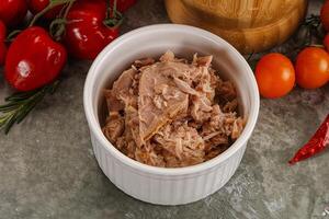 Canned tuna fish for salad photo