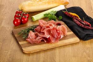 Spanish cuisine pork meat Jamon photo