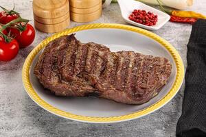 Rib eye steak grilled beef photo