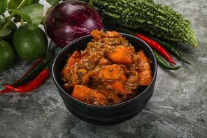 Indian cuisine - homemade mutter paneer photo