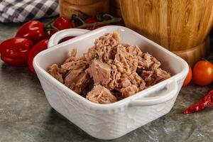 Canned tuna fish for salad photo