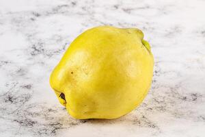 Ripe sweet organic quince fruit photo