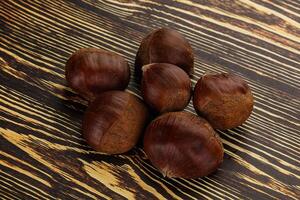 Tasty delicous brown natural Chestnut photo