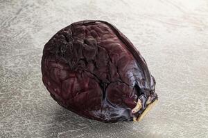 Natural organic violet cabbage head photo