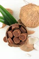 Top View Coconut Sugar Block photo